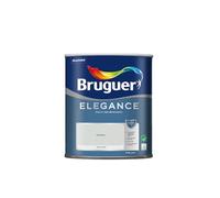 Bruguer Elegance Pintura Monocapa Extra Mate para Paredes y Techos, Interior y Exterior protegidos, Ultra Lavable, Resistente al Desgaste y Manchas, Con conservante Antimoho, Gris Brisa 750 ml