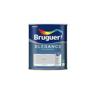 Bruguer Elegance Pintura Monocapa Extra Mate para Paredes y Techos, Interior y Exterior protegidos, Ultra Lavable, Resistente al Desgaste y Manchas, Con conservante Antimoho, Gris Pluma 750 ml