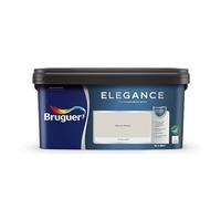 BRUGUER Elegance Pintura Monocapa Extra Mate para Paredes y Techos, Interior y Exterior protegidos, Ultra Lavable, Resistente al Desgaste y Manchas, Con conservante Antimoho, Blanco Piedra 4 L