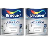 Bruguer Esmalte Azulejos al Agua Satinado Blanco 750ml (Paquete de 2)