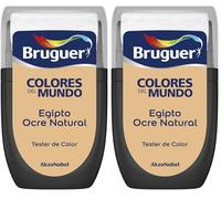 Bruguer Tester Colores del Mundo Pintura para paredes monocapa Egipto Ocre Natural (Paquete de 2)