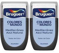 Bruguer Tester Colores del Mundo Pintura para paredes monocapa Mediterráneo Azul Natural (Paquete de 2)