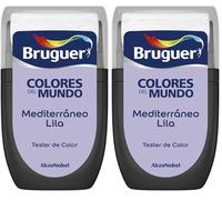 Bruguer Tester Colores del Mundo Pintura para paredes monocapa Mediterráneo Lila (Paquete de 2)