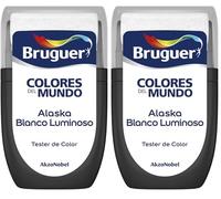 Bruguer Tester Rodillo Pintura para paredes Colores del Mundo Alaska Blanco Luminoso 30 ml - para probar y retocar el color fácilmente (Paquete de 2)