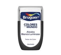 Bruguer Tester Rodillo Pintura para paredes Colores del Mundo Alaska Blanco Luminoso 30 ml - para probar y retocar el color fácilmente