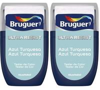 Bruguer Tester ULTRA RESIST Pintura para paredes ultra lavable Azul Turquesa (Paquete de 2)