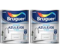 Bruguer Vernis à Carrelage à l'Eau Gris Satiné 750ml (Paquete de 2)