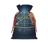BrUgui Juego de bolsas de regalo festivas, embalaje reutilizable para Navidad, cumpleaños y fiestas, bolsas de regalo decorativas, fórmula matemática, amarillo
