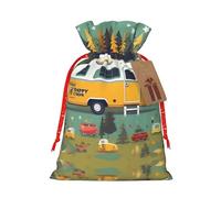 BrUgui Juego de bolsas de regalo festivas - Embalaje reutilizable para Navidad, cumpleaños y fiestas - Bolsas de regalo decorativas Happy Bus Camper