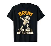 Bruh 100 Days of School Dabbing Niños Retro Vintage Camiseta