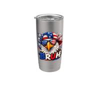Bruh 4th of July Funny Eagle American Patriotic Vaso térmico de acero inoxidable de doble pared