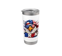 Bruh 4th of July Funny Eagle American Patriotic Vaso térmico de acero inoxidable de doble pared