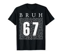 Bruh 67 Six Seven Meme San Valentín Vintage Love Hearts Design Camiseta