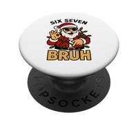 Bruh 67 Six Seven Meme Santa Navidad Divertido Niños Niñas Niños PopSockets PopGrip Adhesivo