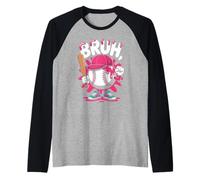 Bruh béisbol Helado Goteo Pastel Linda Juventud béisbol niña Camiseta Manga Raglan