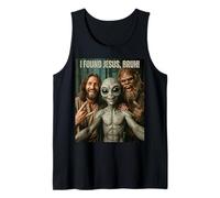 Bruh Bigfoot Alien Jesús Rock On Hand Sign UFO Selfie Camiseta sin Mangas