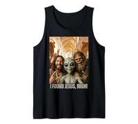Bruh Bigfoot Alien Jesús Rock On Hand Sign UFO Selfie Camiseta sin Mangas