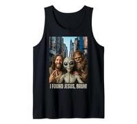 Bruh Bigfoot Alien Jesús Rock On Hand Sign UFO Selfie Camiseta sin Mangas