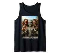 Bruh Bigfoot Alien Jesús Rock On Hand Sign UFO Selfie Camiseta sin Mangas