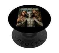 Bruh Bigfoot Alien Jesús Rock On Hand Sign UFO Selfie PopSockets PopGrip Adhesivo