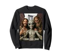 Bruh Bigfoot Alien Jesús Rock On Hand Sign UFO Selfie Sudadera