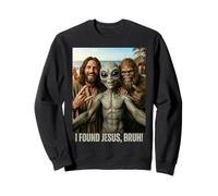 Bruh Bigfoot Alien Jesús Rock On Hand Sign UFO Selfie Sudadera