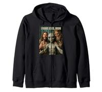 Bruh Bigfoot Alien Jesús Rock On Hand Sign UFO Selfie Sudadera con Capucha