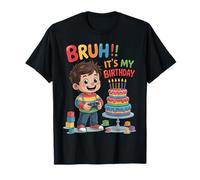 Bruh Birthday Gamer Style for Kids Who Love Video Games Camiseta