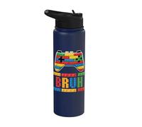 Bruh Building Block Building Ladrillo Constructor Gamer Gaming Stainless Steel Insulated Water Bottle
