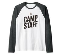 Bruh Camp Staff Host Squad Campers Besties Camping Cousin Camiseta Manga Raglan