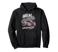 Bruh, Deslizarse en el Estilo Divertido Japonés Drift Coche Deslizante JDM Sudadera con Capucha