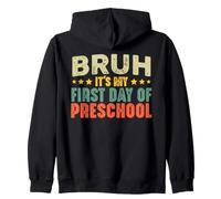 Bruh Es Mi Primer Día De Preescolar Vintage De Regreso A La Escuela Sudadera con Capucha