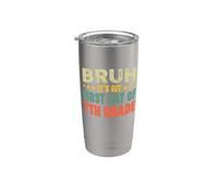 Bruh, es mi primer día de regreso a clases vintage de séptimo grado Vaso térmico de acero inoxidable de doble pared