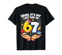 Bruh Es Mi Último Día de 6 7 Escuela Divertido Seis Siete Meme Camiseta