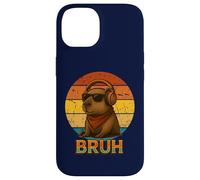Bruh Funny Capybara - Auriculares de Diadema para niños, diseño Retro Carcasa para iPhone 14