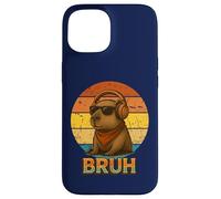 Bruh Funny Capybara - Auriculares de Diadema para niños, diseño Retro Carcasa para iPhone 15