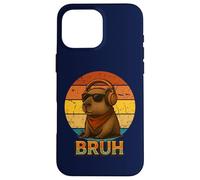 Bruh Funny Capybara - Auriculares de Diadema para niños, diseño Retro Carcasa para iPhone 16 Pro MAX