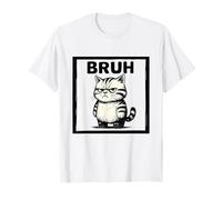 Bruh Funny Cat Meme Sarcástico Gatito Molesto Dibujo Humor Camiseta