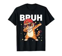 Bruh Funny Dabbing Tiger, Amante de los Grandes felinos para niños Camiseta