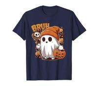 Bruh Ghost Happy Halloween Truco O Treat Pumpkin Candy Kids Camiseta