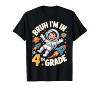 Bruh I’m 4th Grade Funny Astronaut School Dabbing Boy Camiseta