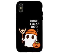 Bruh, I Mean Boo Cute Ghost Funny Halloween Men Women Kids Carcasa para iPhone X/XS