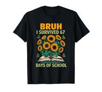Bruh I Survived 67 Days of School Six Seven Meme Teacher Camiseta