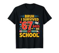 Bruh I Survived 67 Days of School Six Seven Meme Teacher Camiseta