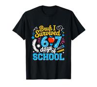 Bruh I Survived 67 Days of School Six Seven Meme Teacher Camiseta