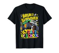 Bruh I Survived 67 Days of School Six Seven Meme Teacher Camiseta