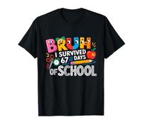 Bruh I Survived 67 Days of School Six Seven Meme Teacher Camiseta