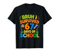Bruh I Survived 67 Days of School Six Seven Meme Teacher Camiseta
