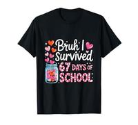 Bruh I Survived 67 Days of School Six Seven Meme Teacher Camiseta