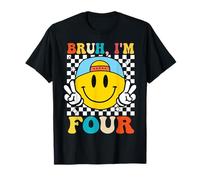 Bruh I'm Four 4 Cumpleaños Groovy Boys Niñas de 4 años Camiseta